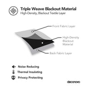 Deconovo Thermal Door Curtain Grey Blackout Curtain Bedroom 52"x84" 1 Panel | Eyelet Thermal Curtains,84 Inch Door Curtain for Living Room,Heat Blocking Grey Curtains,Energy Efficient,Room/Home Decor