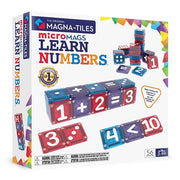 MAGNA-TILES microMAGS Learn Numbers 56-Piece Magnetic Construction Set, The Original Magnetic Building Brand