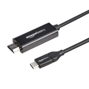 Amazon Basics Uni-Directional USB-C (Source) to HDMI (Display) Cable Adapter (Thunderbolt 3 Compatible) 4K@30Hz, 3 feet, Black