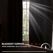 Deconovo Pencil Pleat Curtains Grey Blackout Curtains Bedroom 46x54 1 Pair | Black out Curtains for Living Room,Heat Blocking Bedroom Curtains Blackout,Thermal Curtains,Energy Efficient,Home/Room Decor