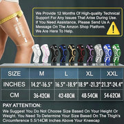 Kuangmi Knob Knee Brace for Pain Relief, Knee Support with Patella Gel Pad & Side Stabilizers, Compression Knee Sleeve for Workout, Arthritis, Joint Pain, Meniscus Tear (Black,Left,Large,Single)