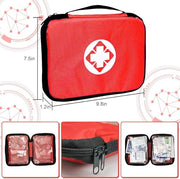 First Aid Kit 300PCS Car Home Camping Essentials Red 1st Aid | School Supplies,Dorm Room Essentials,Survival Kit,Emergency Kit,Outdoor Adventure,Office Hiking Portable
