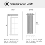 Deconovo Thermal Door Curtain Grey Blackout Curtain Bedroom 52"x84" 1 Panel | Eyelet Thermal Curtains,84 Inch Door Curtain for Living Room,Heat Blocking Grey Curtains,Energy Efficient,Room/Home Decor