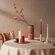 Bolsius Smooth Pillar Candles - Set of 4 - Ivory - 100x48 mm - Decorative Candles - Long Burning Time - Unscented - with Natural Plant Wax - Without Palm Oil