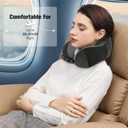 Cirorld Travel Pillow for Airplane, Neck Pillow for Travel, Memory Foam Travel Neck Pillow for Adults, Adjustable & Compact Flight Pillow, Ergonomic Neck Cushion, With Ear Plugs, Eye Mask, Carry Bag