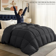 Utopia Bedding Coverless Double Duvet, 10.5 Tog Box Stitched Design, Grey | Soft & Cozy Comforter with Ultra-Soft Touch Microfiber filling, Box Stitch Construction with Corner Tabs, Machine Washable