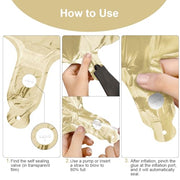 OFFCUP Gold Number 30 Balloons, 40 Inch Large Foil Number 3 & 0 Balloons | Self Inflating 30th Birthday Balloon for 30 Year Boys Girls Men Women Anniversary Birthday Party Decorations Supplies