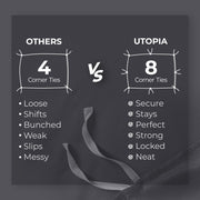Utopia Bedding Double Duvet Cover Set with 2 Pillowcases 50x75 cm, Grey | Microfiber Bedding Quilt Cover Set with Pillowcases, Oeko-TEX Certified,Soft Breathable Comfort - Ideal for Home and Hotels