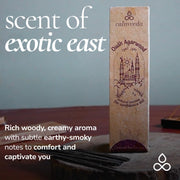 Mystic Oud Agarwood Incense Sticks - Thick Resin Incenses 40+ Pack, 9 Inch | 2x Thick Hand-rolled, Assam oudh chips & herbs, Charcoal Free Incense, Rich Woody Exotic Oud (45 min+ burn)