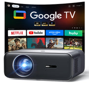 Google TV Smart Outdoor Projector, 4K Projector with WiFi and Bluetooth | 2000 ANSI Lumens, 30W HiFi Speaker, Auto Focus & 6D Keystone, HDR10, Portable Movie Projecteur for Outdoor & Home Theater