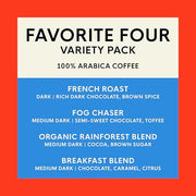 San Francisco Bay Variety Pack Original K-Cup Compatible Coffee Pods, 80 ct | Commercially compostable single-serve pods, Variety pack offers variety of smooth cups in any K-Cup brewer