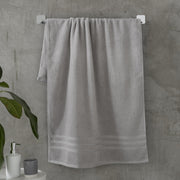Catherine Lansfield Zero Twist Cotton 50x85cm Hand Towel Silver Grey