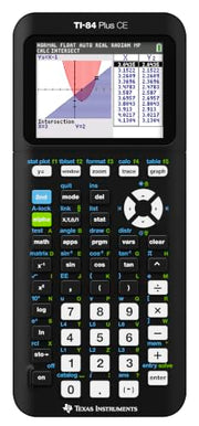 Texas Instruments TI-84 Plus CE Color Graphing Calculator, Black | Computer version included, USB charging, Full color, Faster than TI-84 Plus