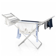 Status 230W Heated Winged Clothes Airer, Foldable Aluminium Electric Drying Rack with 20 Rails and 94cm Wingspan, Low-Energy Indoor Laundry Dryer Stand, Silver (AHCA-230W1PKB)
