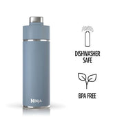 Ninja Thirsti Water Bottle and Flask 700 ML, Blue, with Leak-Proof Lid | Designed For Carbonated, Hot & Cold Drinks, Ideal For Travel & Sports, Triple Insulated, Stainless Steel Bottle, DW2401EUUKBL