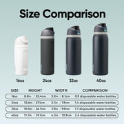 Owala FreeSip Insulated Stainless Steel Water Bottle, 945ml, Foggy Tide | Insulated Stainless Steel | Leak-Proof Lid | BPA-Free, Lead-Free, and Phthalate-Free | 2-in-1 Spout