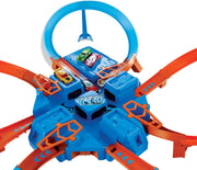 Hot Wheels Criss-Cross Crash Track​​​​ Set & Car | Playset with 1:64 Scale Toy Car &4 Intersections for Crashing, Powered by a Motorized Booster (Amazon Exclusive)