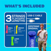 ZipString Original Rope Launcher Toy, Bold Blue | As Seen on Shark Tank, For Kids & Adults, Fly String Loop in Air, Endless Tricks & Fun