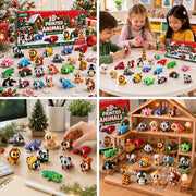 JOICEE 2026 Christmas Advent Calendar with Mini 3D Printed Animals Toys | 24 Days Mini 3D Printed Animal Figurines with Big Eyes Flexible Fidget Toys for Kids Boys Girls Xmas Party Favors Gifts