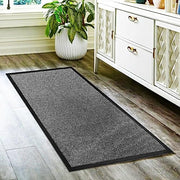 Circle of trust Hallway Runner Rug Grey 60x120cm Non Slip, Heavy Duty Carpet Runner, Rubber Backed Floor Mat, Dirt Trapper Washable Rug for Hallway Kitchen Bedroom Laundry Office