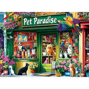 MINIWAN Puzzles for Adults 500 Pieces, Pet Paradise Jigsaw Puzzle | Pet Shop Cat Dog Puzzle with Unique Shaped Pieces, Letters on Back, Reference Poster, 23x15 Inch Wall Decor