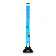 Straame 90cm LED Bubble Fish Lamp, Colour Changing Sensory Lamp, Black Base | 6 artificial fish, adjustable bubble flow, front dial, acrylic tube and UK plug for bedrooms, living rooms & sensory room use