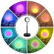Cuiwos Sunset Lamp Projection - 16 Colour | Sunset Light with 24Keys Remote Multicolour - USB Port-Colour Changing & Fade Mode - 【𝐔𝐩𝐠𝐫𝐚𝐝𝐞𝐝】 App Control