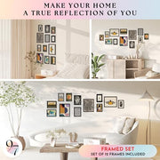 Eclectic Wall Art Prints Unframed, Mid Century Retro Decor for Home Bedroom | 12 Pcs gallery wall decor, funky abstract art, dorm and living room, 8x10, 5x7 and 4x6 sizes