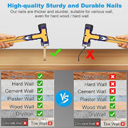 YHYZ Picture Hooks Heavy Duty, Picture Hanging Kit: Hangers (50 30 20 10 lbs) + Nails, Hanging Clock Photo Mirror Painting, for Plasterboard Wood Dry Walls Hardwall