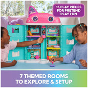 DREAMWORKS GABBY'S DOLLHOUSE Meow-Mazing Dollhouse, 2 Feet Tall, 15 Pieces | Over 2 Feet Tall, 15 Pieces, Featuring Lenticular Eyes, Realistic Dollhouse Play, Kids Toys for Girls & Boys Ages 3 and Up