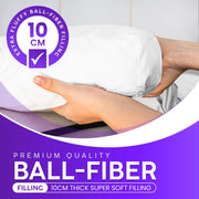 Linens World Mattress Topper 4FT Small Double Bed 10cm Thick (122x190cm) | Quilted Super Soft Microfiber Topper 1200GSM Hollow Fibre Fill, Washable with Strong Elastic Corner Straps for Extra Comfort