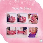 blinger® Diamond Starter Set | Pretty-n-Pink Gem Stamper + 75 Hair Gems | Bling In, Brush Out® | Gift for Girls & Parties | Bling Hair, Fashion, Anything!