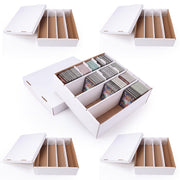 HORLIMER 5 Pack Trading Card Storage Box, 4 Row 3600 Count Card Boxes | 80 Dividers Card Stoage Box for MTG, TCG, Sports, Toploader