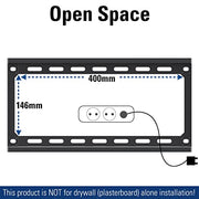 Mounting Dream Fixed TV Wall Bracket for 26-60" TV Max VESA 400x400mm 45kg | Ultra Slim TV Bracket, 28mm Low Profile TV Wall Mount, Fischer Wall Plugs Included