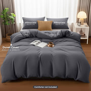 Utopia Bedding Double Duvet Cover Set with 2 Pillowcases 50x75 cm, Grey | Microfiber Bedding Quilt Cover Set with Pillowcases, Oeko-TEX Certified,Soft Breathable Comfort - Ideal for Home and Hotels