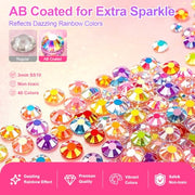 Canvalite 40 Colors Bedazzling Kit, 35000 Pcs 3mm Resin Jelly Rhinestones | Flatback gems, with B7000 glue, tweezers and pickup pen, for nail art, clothing, shoes, phone cases and diamond art crafts