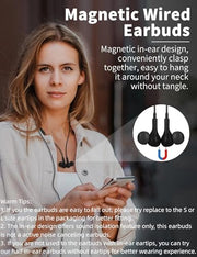 USB C Headphone for Samsung S26 S25 FE S24 A16 A17 Z Wired Earbuds Magnetic | in-Ear Type C Earphone with Microphone Volume Control Bass Stereo Noise Canceling for iPhone 18 Pro Max 17 16 16e 15 Pixel 11