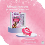 blinger® Diamond Starter Set | Pretty-n-Pink Gem Stamper + 75 Hair Gems | Bling In, Brush Out® | Gift for Girls & Parties | Bling Hair, Fashion, Anything!