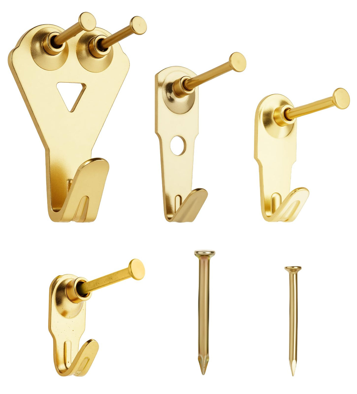YHYZ Picture Hooks Heavy Duty, Picture Hanging Kit: Hangers (50 30 20 10 lbs) + Nails, Hanging Clock Photo Mirror Painting, for Plasterboard Wood Dry Walls Hardwall