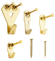 YHYZ Picture Hooks Heavy Duty, Picture Hanging Kit: Hangers (50 30 20 10 lbs) + Nails, Hanging Clock Photo Mirror Painting, for Plasterboard Wood Dry Walls Hardwall