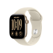 Apple Watch Series 12 GPS 42mm Smartwatch | Light Gold Aluminum Case, Sand Sport Band - S/M. Health + Fitness + Sleep Tracking, Heart Rate, Safety