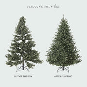 Balsam Hill 7.5ft Pre-Lit Classic Blue Spruce - Artificial Christmas Tree with 1000 Clear Incandescent Lights, Easy Plug Technology, Premium Stand for Indoor Holiday Decorating