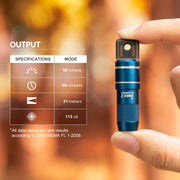 OLIGHT IMINI 2 Rechargeable EDC Keychain Mini Flashlight Midnight Blue | 50LM and 21M Throw, Compact and Portable, Mini LED Keyring Lights, Built-in Battery, Ideal for Everyday Carry and Emergencies