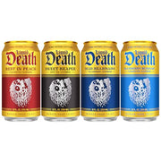 Liquid Death Iced Tea - O.G. Variety, Less Sugar*, Boost of Caffeine, B Vitamins, No Artificial Sweeteners, 4 Flavors: Tea/Lemonade, Rest in Peach, Sweet Reaper, Blueberry Buzzsaw, 12 Fl Oz (Pack of 12)
