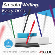 Eziglide Ballpoint Purple Pens, Medium Point Nib (1.0mm), 10-Pack | Effortless Writing & Comfortable Grip, Ball Point Pens Ideal for School, Exams, Home or Work Stationery Supplies