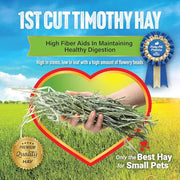 Small Pet Select 1st Cutting Timothy Hay for Rabbits & Guinea Pigs, 2 lb | High Fiber Natural Hay, Grown in USA, Long Coarse Strands for Dental Wear, For Chinchillas, Hamsters, Bunnies & Small Pets