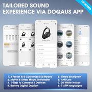 DOQAUS Bluetooth Headphones Over Ear Wireless, 90H Playtime, APP Control | 9 EQ Mode, Headphones Wireless with HiFi Deep Bass, Bluetooth 5.4, Memory Foam Earpad, ENC Mic, for Travel, Phone, PC, Black