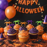 Boao Halloween Spider Rings Bulk | Plastic Toy Rings as Party Favors, Trick or Treat Bag Fillers, Classroom Prize, Adjustable Boys Girls, Prank Gag Toy