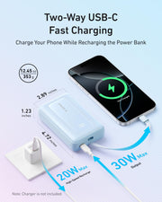 Anker Zolo Power Bank,20,000mAh 30W Portable Charger with Built-in USB-C | High-Speed Charging for iPhone 17 / 16 / 15 Series, Galaxy, and More