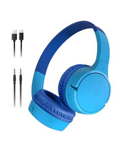 Belkin SoundForm Mini Kids Headphones, Wireless&Wired, 30H Playime, School | Headphones for Kids, Built-in Microphone, 85dB Volume Limit, USB-C, 3.5mm AUX, for School, Classroom, Travel, Laptop, Tablet